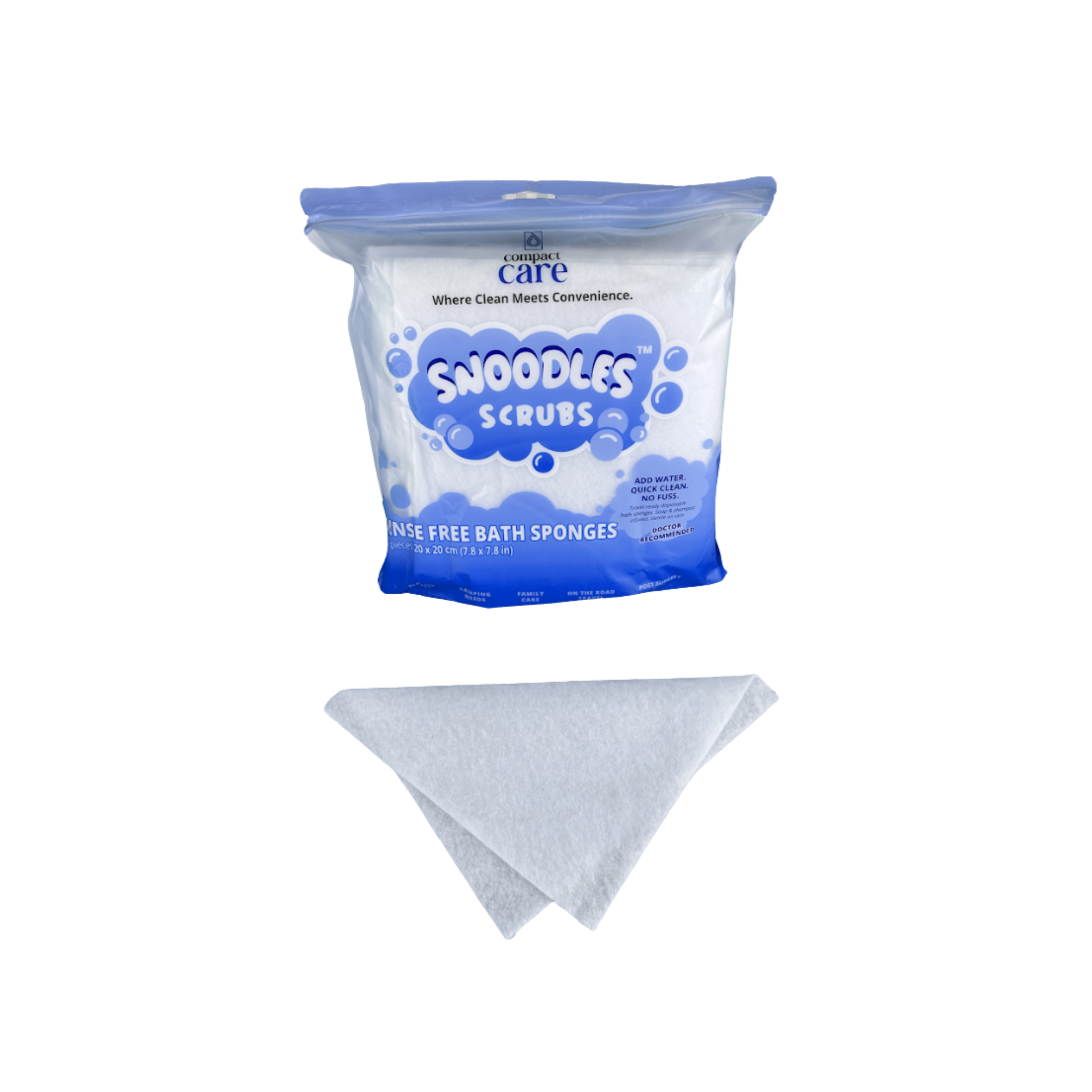 Snoodles Scrubs™ Rinse-Free Bath Sponges
